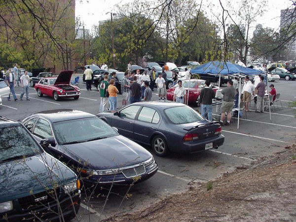 The MRDC Parking Lot at the 2001 Car Show